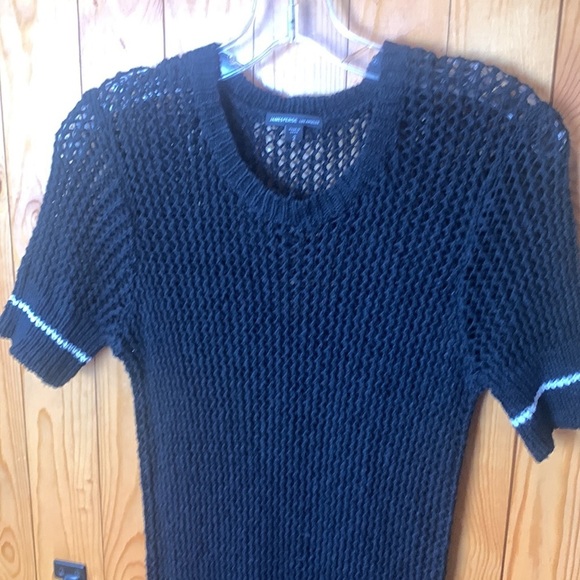 James Perse Black Open Knit Sweater Dress - Picture 4 of 8